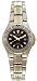 Women's Two Tone Stainless Steel Black Dial Dress Watch