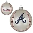 Atlanta Braves MLB Glass Baseball Ornament (3")
