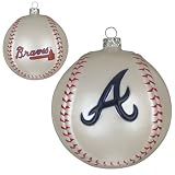 Atlanta Braves MLB Glass Baseball Ornament (3)