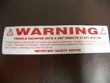 AUTO ALARM SECURITY DECAL CAR TRUCK RV WINDOW STICKER