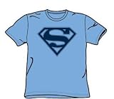 Superman - Blue&Navy Shield - Adult Carolina Blue S/S T-Shirt For Men