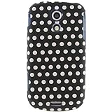 Hard Snap-on Shield RUBBERIZED With WHITE DOTS POLKA Design Faceplate Cover ....