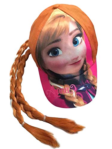 Disney Girl's Frozen Anna Braid Baseball Cap Hat with Ponytail