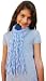 Handmade Acrylic Scarf - Unique and Young Style in Blue Wintery Yarn (Teens/Girls Large/One-of-a-kind)