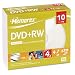 DVD+RW Discs, 4.7GB, 4x, w/Jewel Cases, 10/pack
