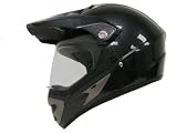 Carbon Fiber Motocross Motorcycle Utv Dual Sport Hybrid Helmet W/shield (Extra Large)