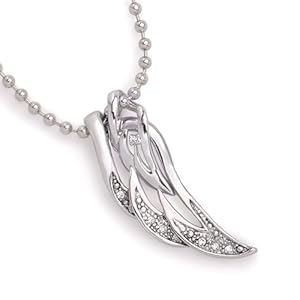 【クリックで詳細表示】ダブル ウィング ネックレス ウイング トップ ペンダント ネックレス メンズ シルバー