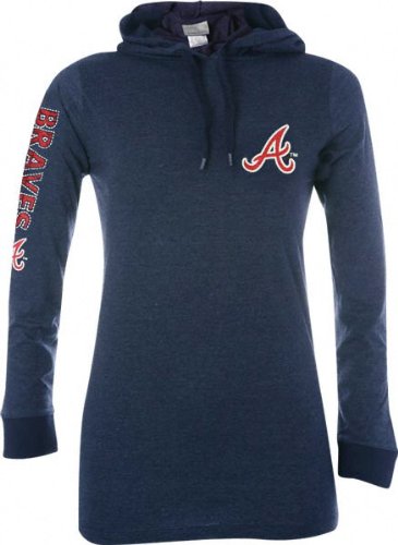Atlanta Braves Womens Old Hooded Tee