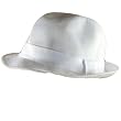 New Vented Polymesh Fedora Trilby Crushable Hat White Medium