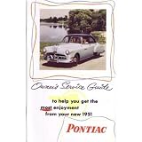 1951 PONTIAC Full Line Owners Manual User Guide by Pontiac