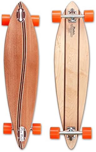 Koastal 47" Woody Skateboard Long Handcrafted in Southern California Wood Stringer Longboard for Cruising and carving