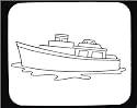 Decorated Mouse Pad with "black and white", navigation, Europe, water, nature, river, sea, boat, Germany, yacht