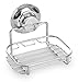 BINO SMARTSUCTION Chrome Shower Caddy, Soap Dish