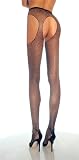 Fishnet Suspender Pantyhose in Black, White or Red