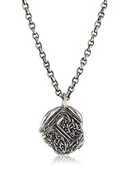 Waxing Poetic "Square Insignia" T Charm, 18"