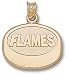 Calgary Flames Solid 14K Gold ''FLAMES'' Puck Pendant