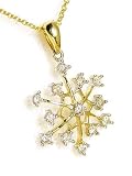 14k Elegant Snowflake Diamond Pendant