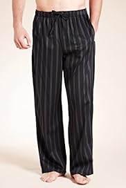 Autograph Pure Cotton Textured Striped Pyjama Bottoms