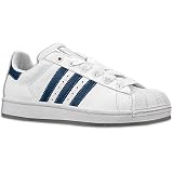 adidas Women's Superstar ( sz. 06.0, White/Navy/Diva Princess )