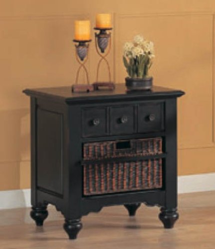 Black Finish End Table by Coaster