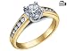 Diamond Engagement Ring 1/3 Carat (ctw) in 18K Yellow Gold