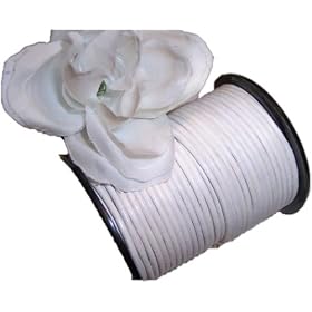 Leather Cord 2mm White (By the Yard)