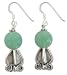 Aventurine earrings, 'Floral Exotic' 2 L