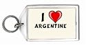 I Love Argentine Keychain