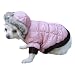 Dicker Steppmantel in rosa mit Fell-Kaputze - Winterjacke Hund Bekleidung f�r Hunde Hundebekleidung und Hundemantel g�nstig M57 Gr. XS