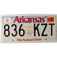 Arkansas, The Natural State, License Plate with Diamond graphic