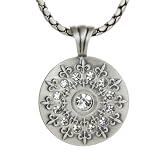 FRENCH LILY Clear --Spiritual Truth-- Fleur de Lis Pendant With Stylus Chain Necklace BICO AUSTRALIA