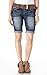 WallFlower Juniors Belted Bermuda Denim Shorts