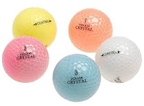 Crystal Mixed Colors Recycled Golf Balls, 48 Pack w/mesh bag (Colors May Vary)