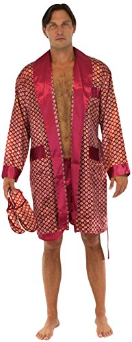 P.H. Men's Satin 3 Piece Gift Set - Robe, Boxers, and Slippers