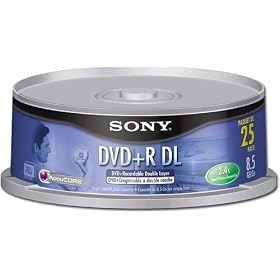 Sony 25DPR85RS1 DVD+R Double Layer (25-Pack Spindle)