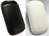 EMARTBUY ORANGE MIAMI POCKET POUCH CASE COVER WHITE/BLACK
