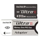 SanDisk 512MB Ultra II Memory Stick Pro Duo Card with Adapter