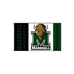 Marshall NCAA 3' x 5' Single Sided Banner Flag by BSI Products Inc.