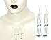 Necklace Earrings Jewelry Set Sterling Silver Green Onyx Gemstone 17.5 inches