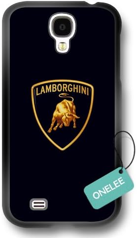 Stylish Lamborghini Logo Soft Rubber(TPU) Phone Case Cover for Samsung Galaxy S4 - Black