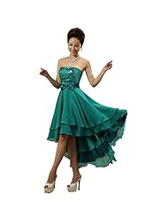 Strapless 2015 Sleeveless Chiffon Sequined Lace  Short Bridesmaid Dress/Prom Dress  With a Bow(s) and a Sash 