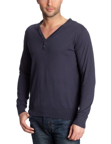Cross Jeans Herren Pullover 34062, Gr. 60 (XXL), Blau (dark navy) Preisvergleich
