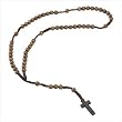 Rosary beads and a carved wooden cross - Style 39819
