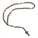 Rosary beads and a carved wooden cross - Style 39819