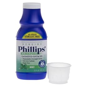 Phillips Milk of Magnesia Laxative Antacid, Mint, 12 Ounces