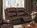Motion Loveseat Sofa in Walnut Bonded Leather Match