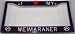 Paw Prints Purple Glitter I Love My Weimaraner License Plate Frame