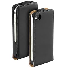 ***NEU*** YAYAGO PREMIUM Flip-New-Style LEDER Tasche in Schwarz ***ULTRA FLACH*** f�r Ihr Apple iPhone 4S inkl. dem Original YAYAGO Clean-Pad