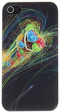 Heart Shaped Fireworks Pattern Matte Designed PC Hard Case for iPhone 4/4S