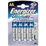 Energizer Ultimate 4 Pack AA 626264 Lithium Batteries
